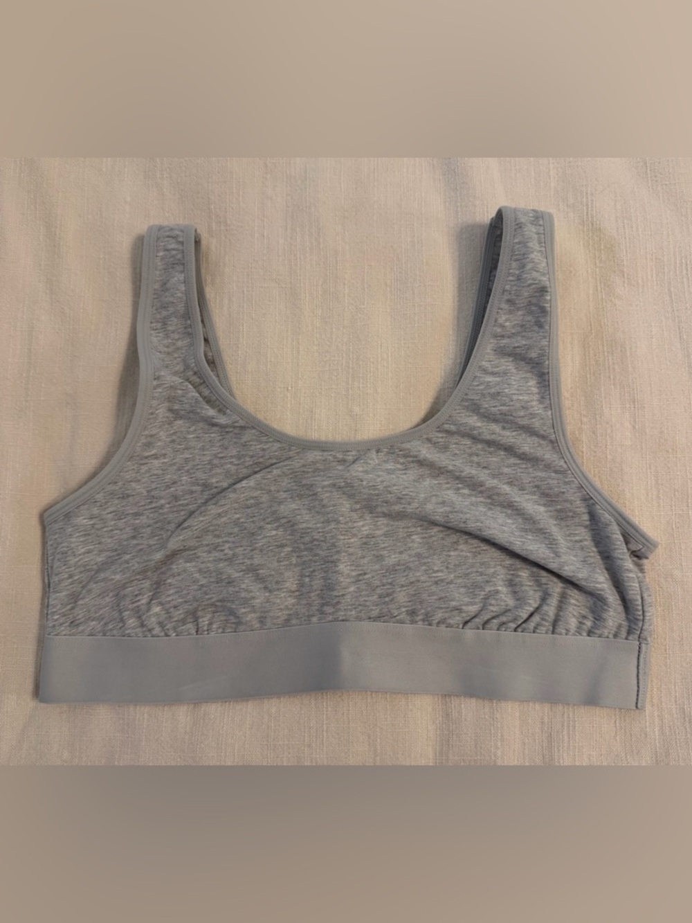Auden Scoop Neck Bralette Duo - Light Gray & Deep Teal - Picture 2 of 7